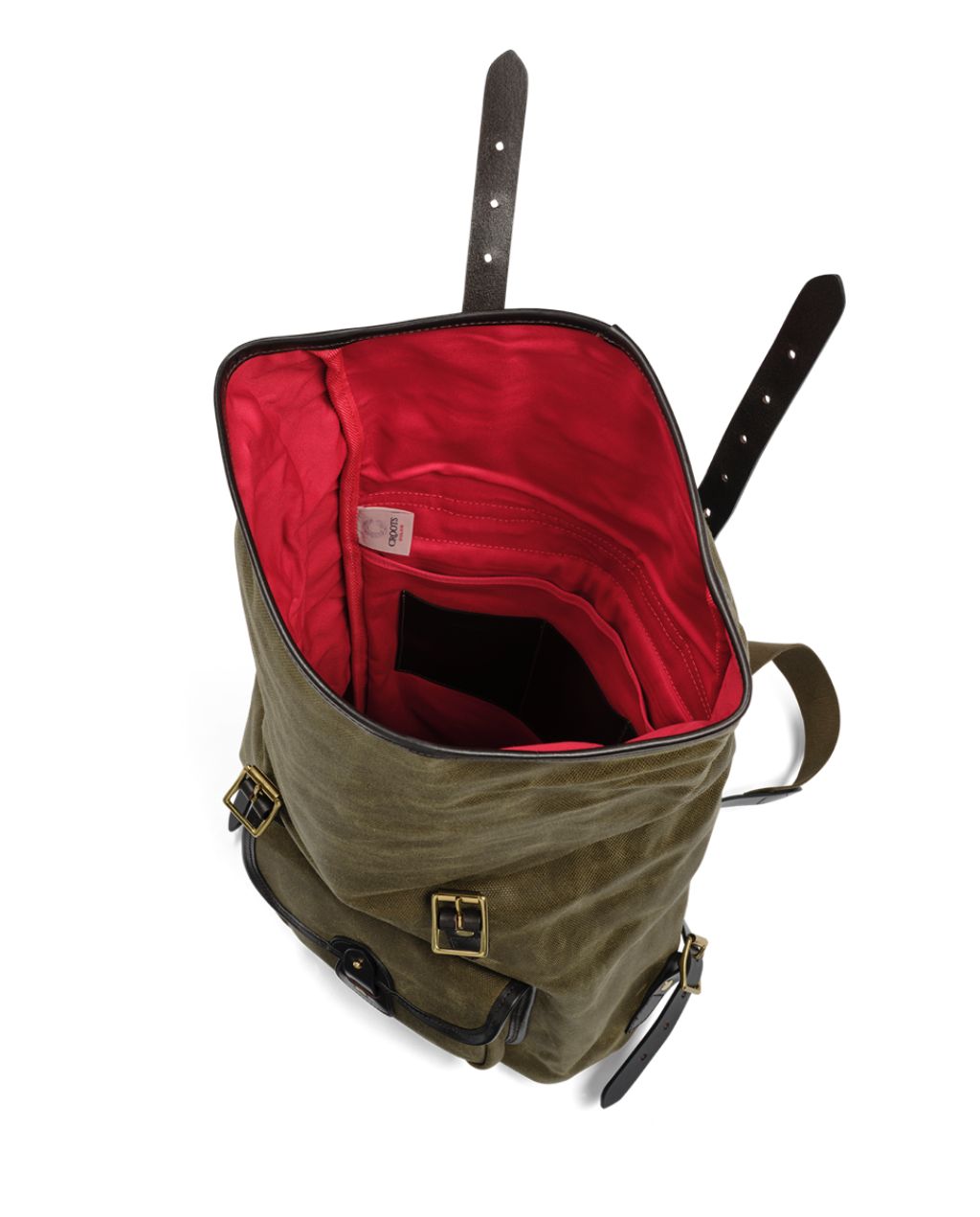 Vintage Canvas Roll Top Backpack - Olive