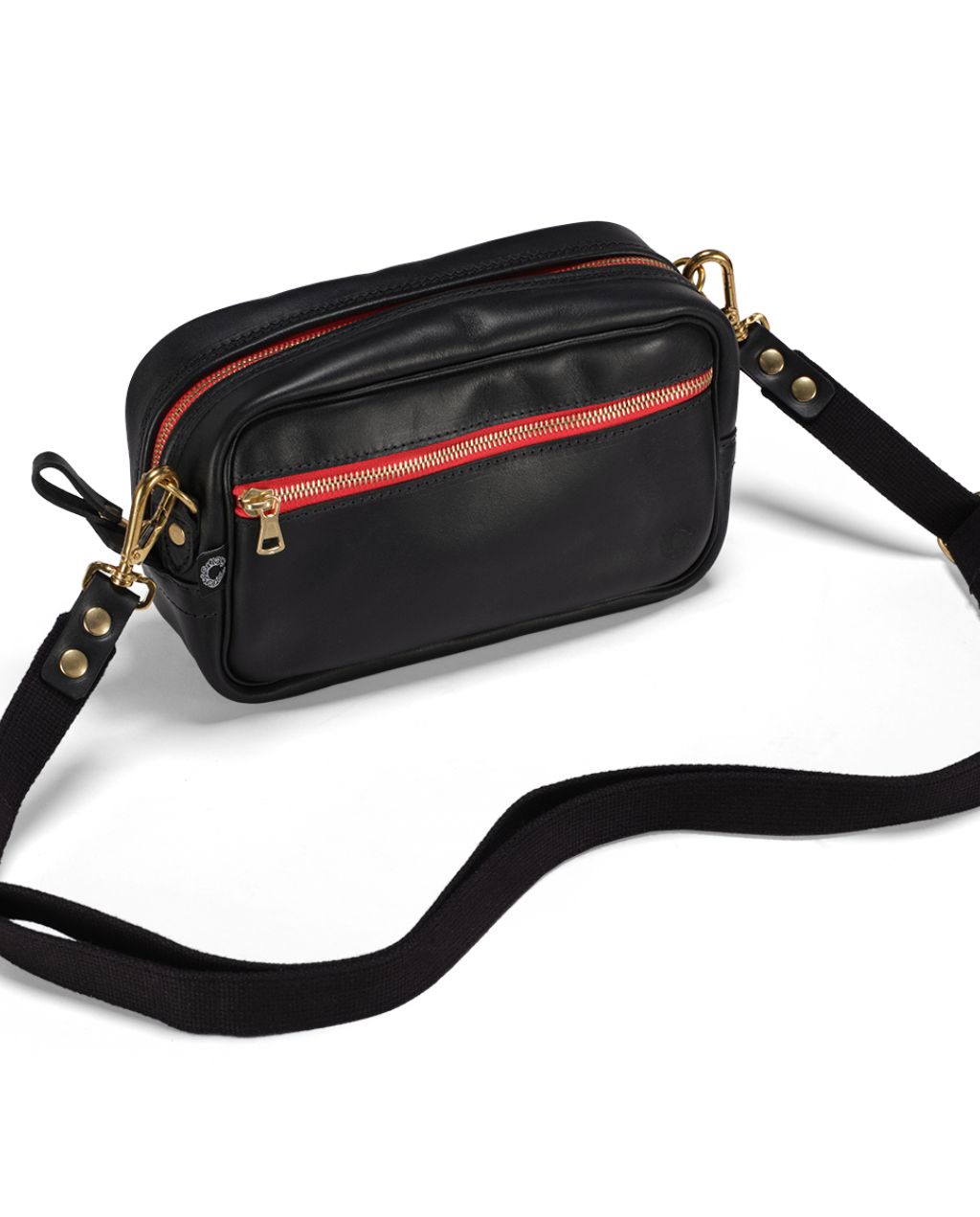 Vintage Leather Mini Box Bag - Black