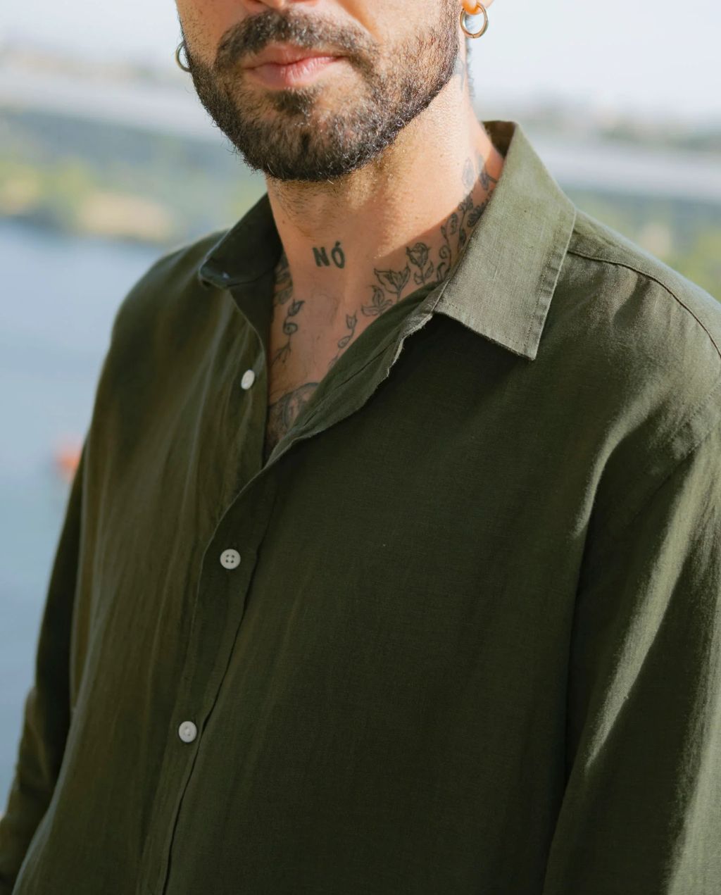 Leinenhemd Nuve Moos