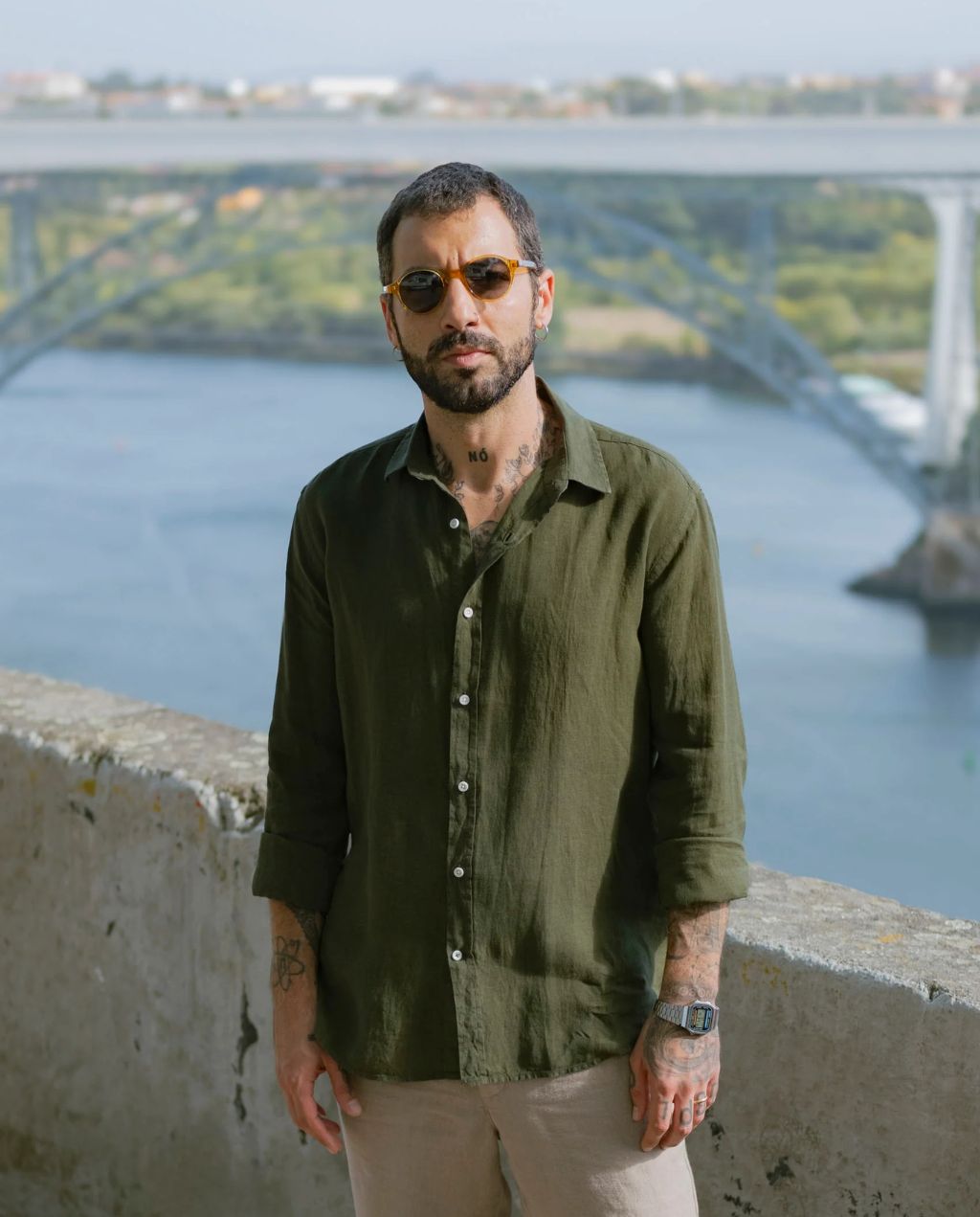 Leinenhemd Nuve Moos