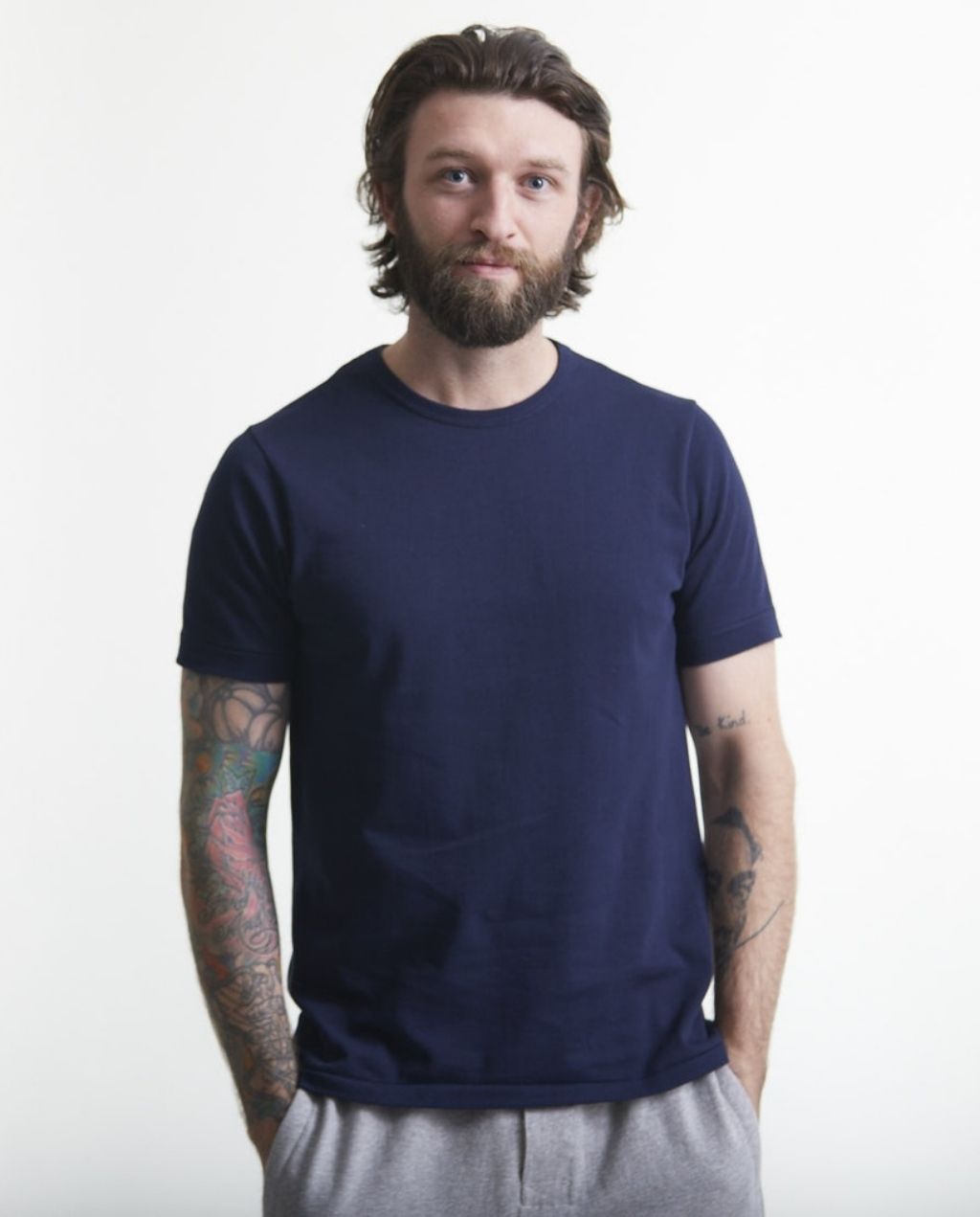 1950s Men's loopwheeled T-Shirt - Classic Fit - Ink Blue