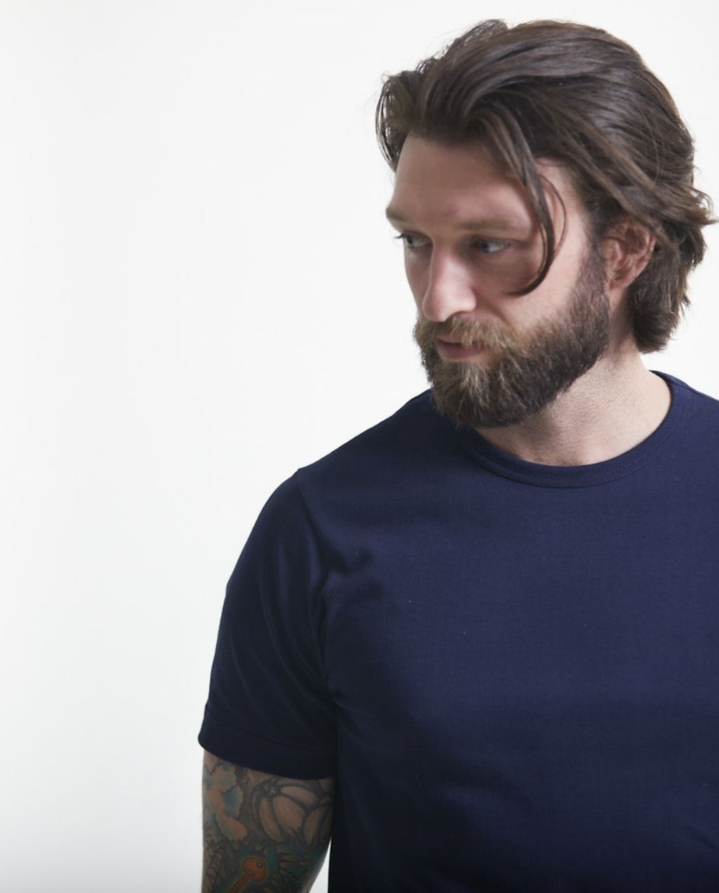 1950s Men's loopwheeled T-Shirt - Classic Fit - Ink Blue