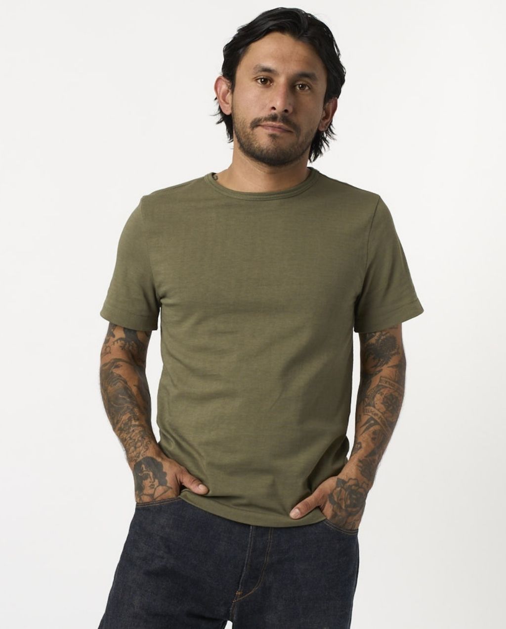 215 Men's loopwheeled T-Shirt - Classic Fit - Army