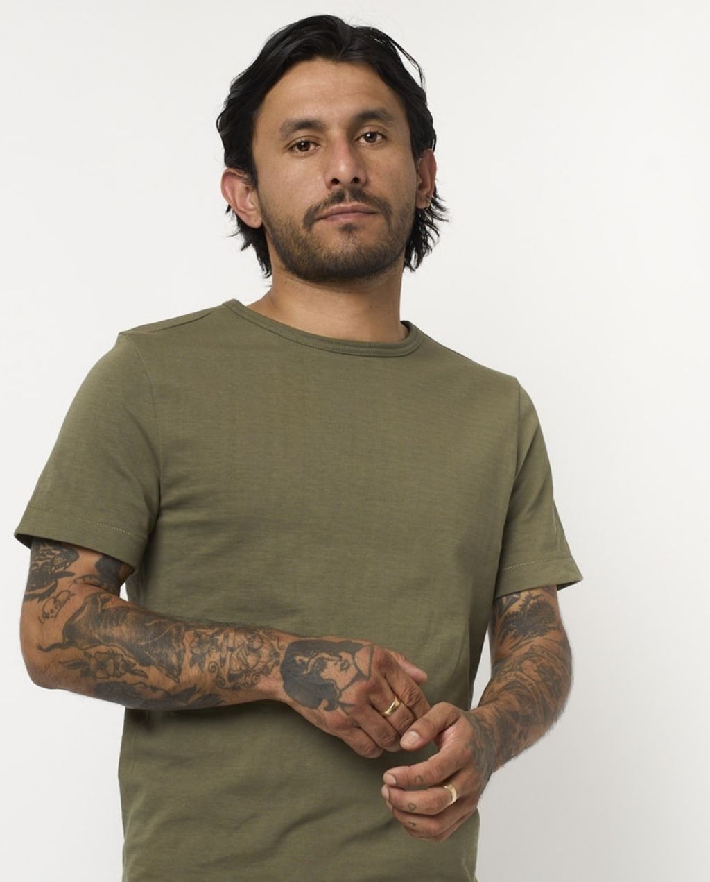 215 Men's loopwheeled T-Shirt - Classic Fit - Army