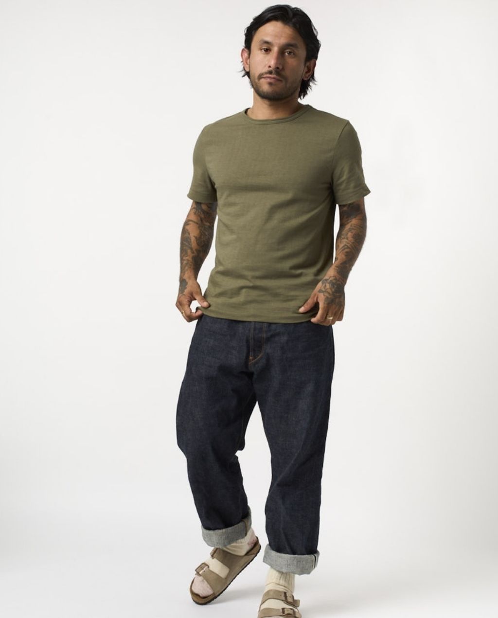 215 Men's loopwheeled T-Shirt - Classic Fit - Army