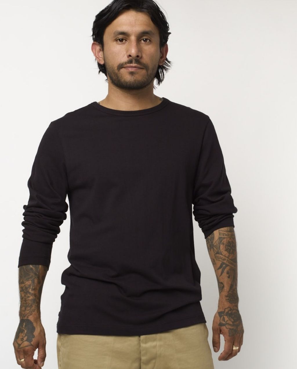 1950sLS Men's loopwheeled Longsleeve - Classic Fit - Deep Black