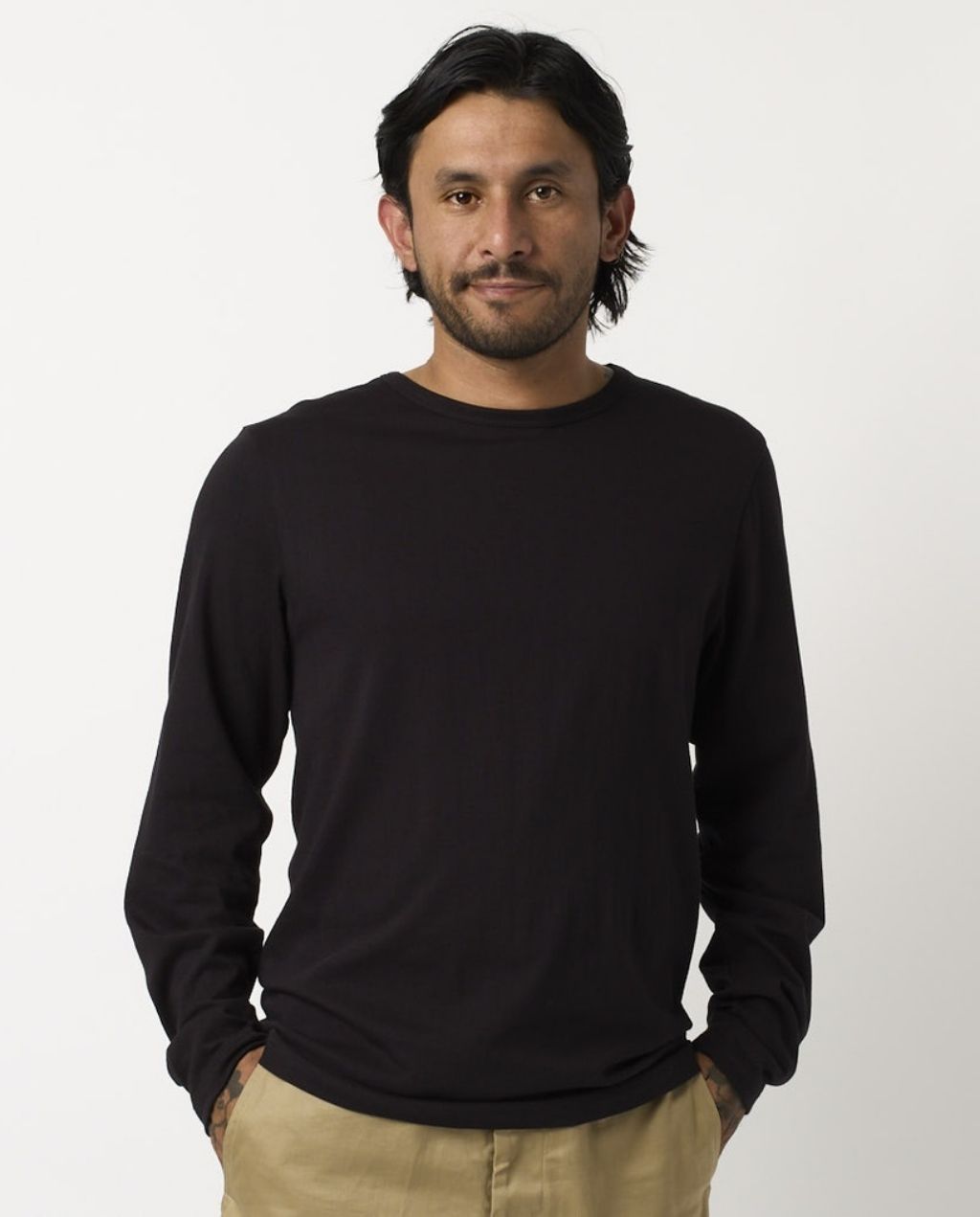 1950sLS Men's loopwheeled Longsleeve - Classic Fit - Deep Black