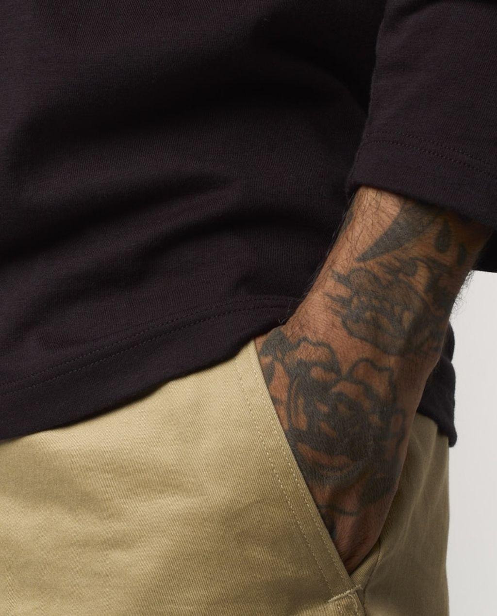 1950sLS Men's loopwheeled Longsleeve - Classic Fit - Deep Black