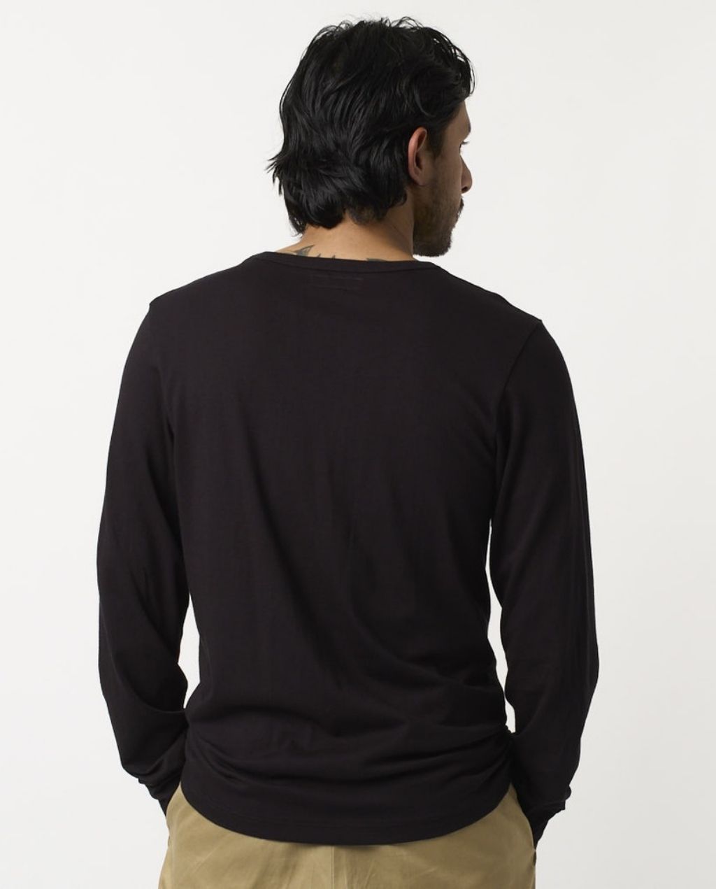 1950sLS Men's loopwheeled Longsleeve - Classic Fit - Deep Black