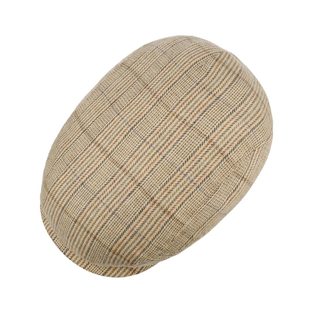 Linen Mix Stripe Driver Flatcap