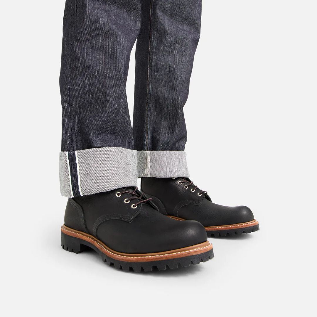 Men's Logger in Black Oil Slick Leather - 4501