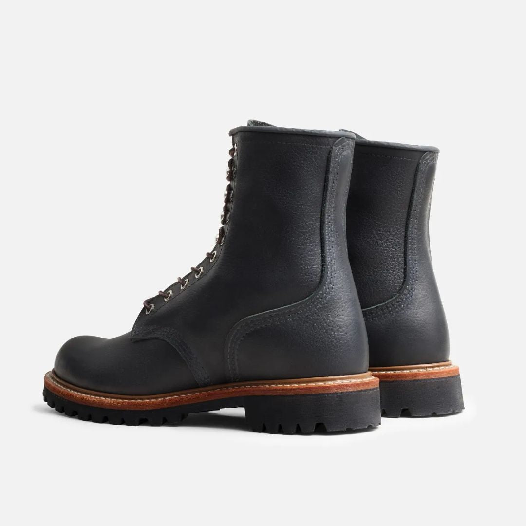 Men's Logger in Black Oil Slick Leather - 4501