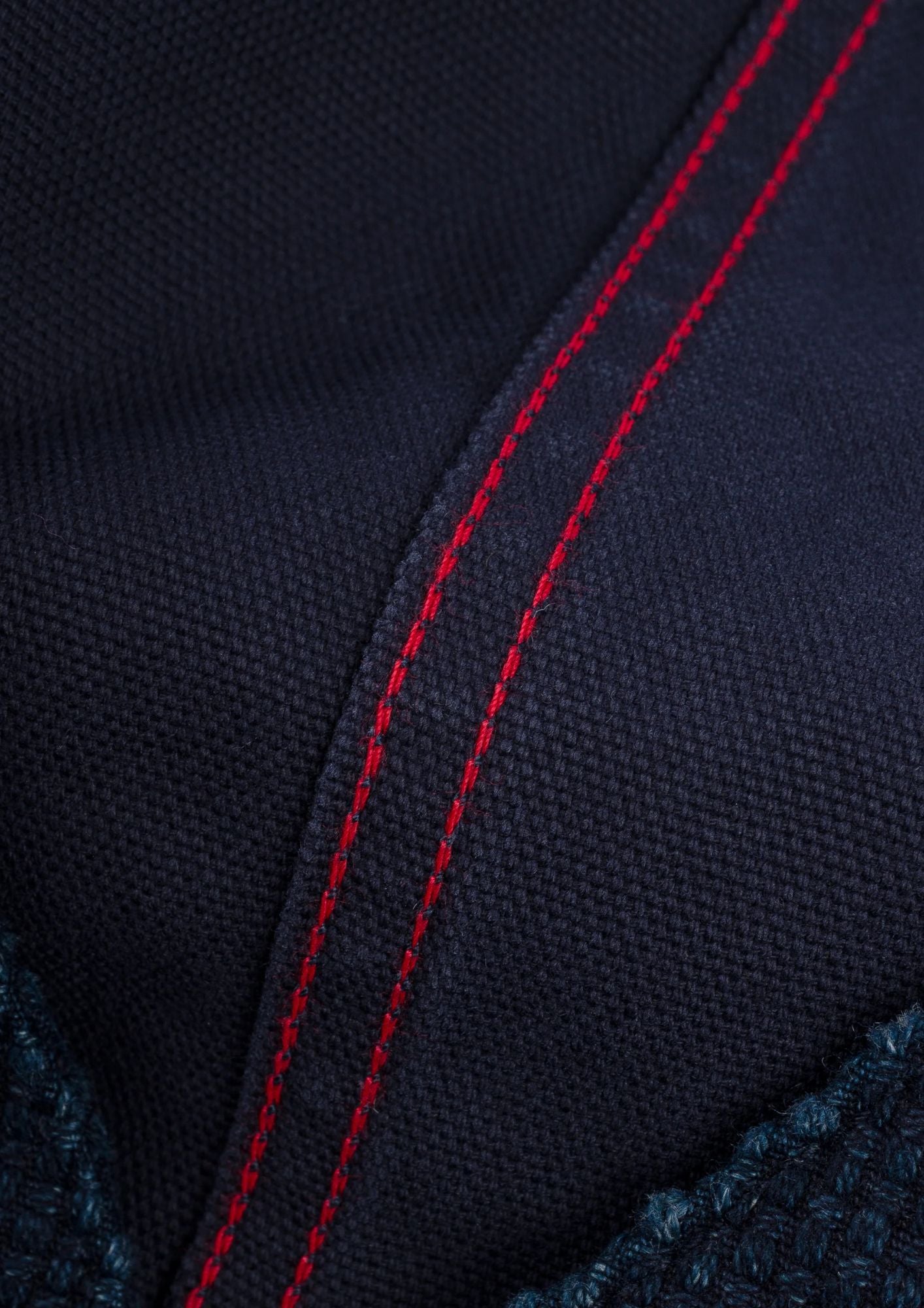 14oz Sashiko Dobby Cloth / Duck Work Vest - Indigo