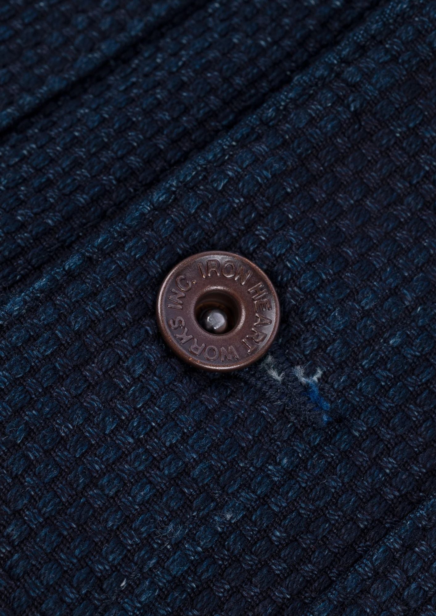 14oz Sashiko Dobby Cloth / Duck Work Vest - Indigo