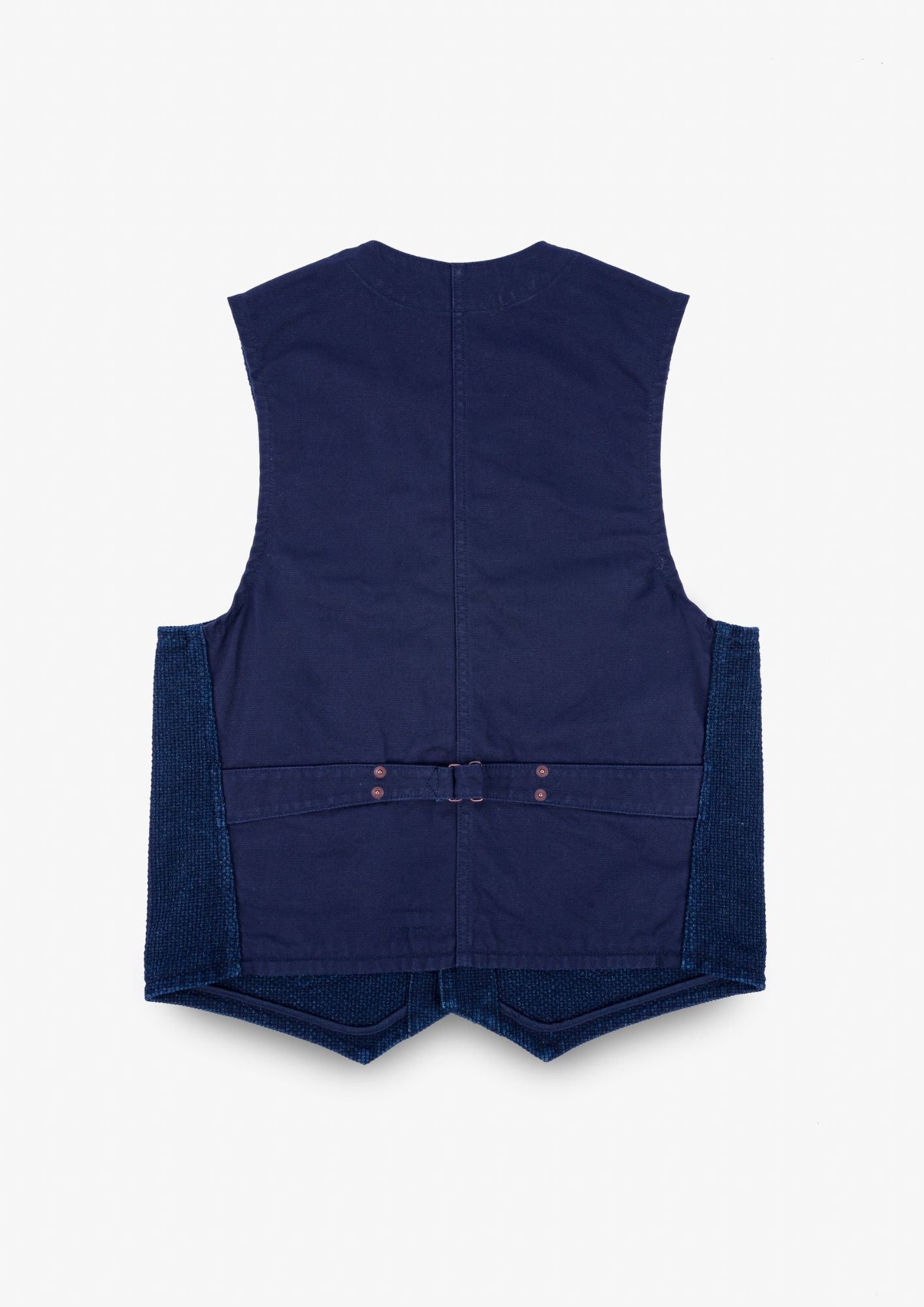 14oz Sashiko Dobby Cloth / Duck Work Vest - Indigo