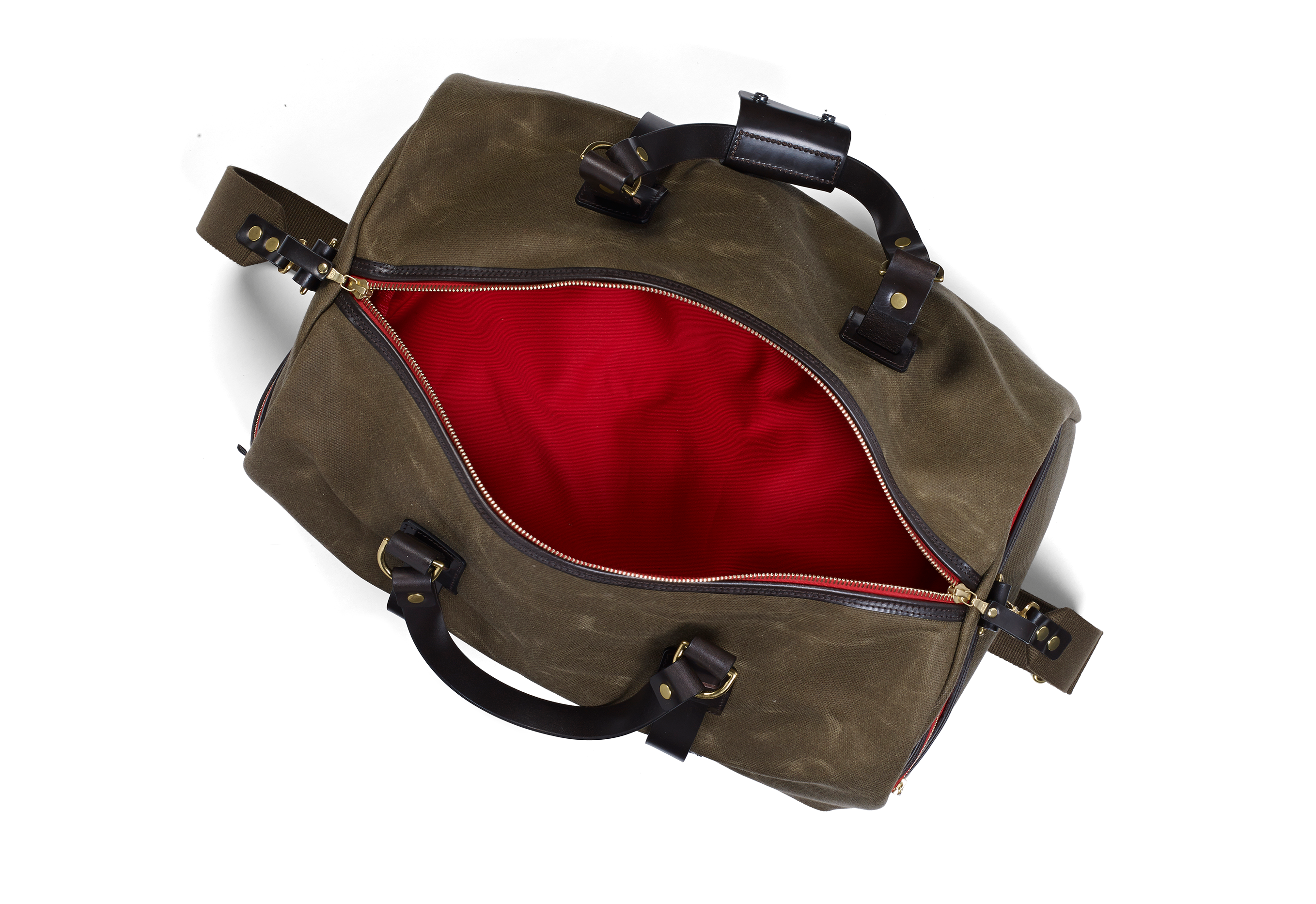 Vintage Canvas Duffle Holdall Medium Olive