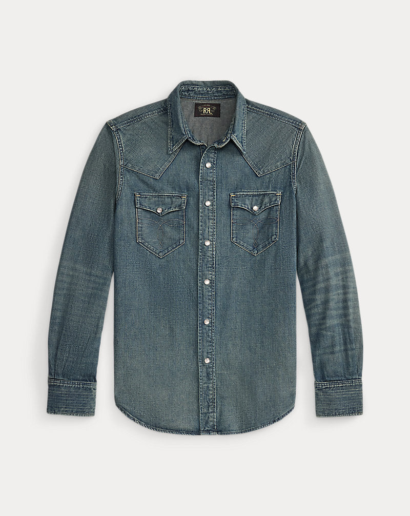 Buffalo West L/S Sport Shirt Dark Wash