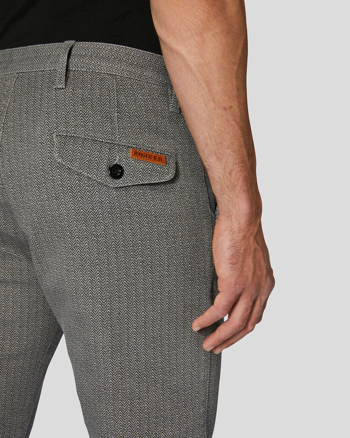 TWEED CHINO TAPERED SLIM grey
