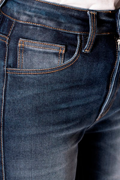 ROKKERTECH JEANS HIGH WAIST SLIM WASHED 2412