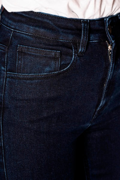 ROKKERTECH JEANS HIGH WAIST DARK BLUE 2413