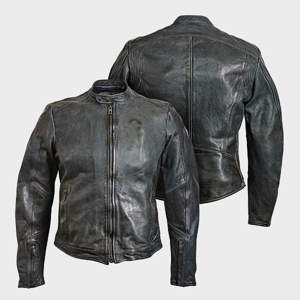 STREET LEATHER JACKET GREY 7004