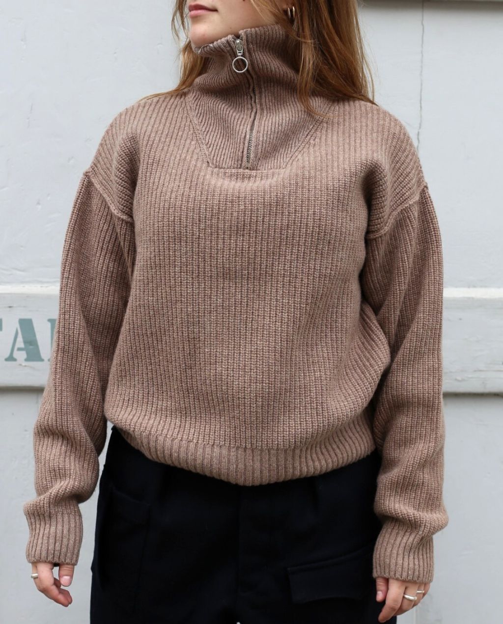 G.O.D FLY DECK PULLOVER MERINO beige