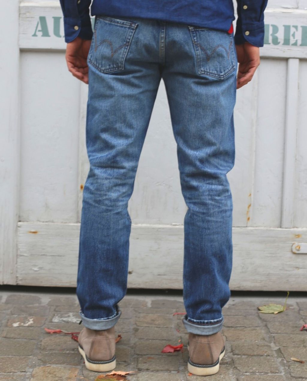 SLIM TAPERED JEANS Blue - mid dark wash