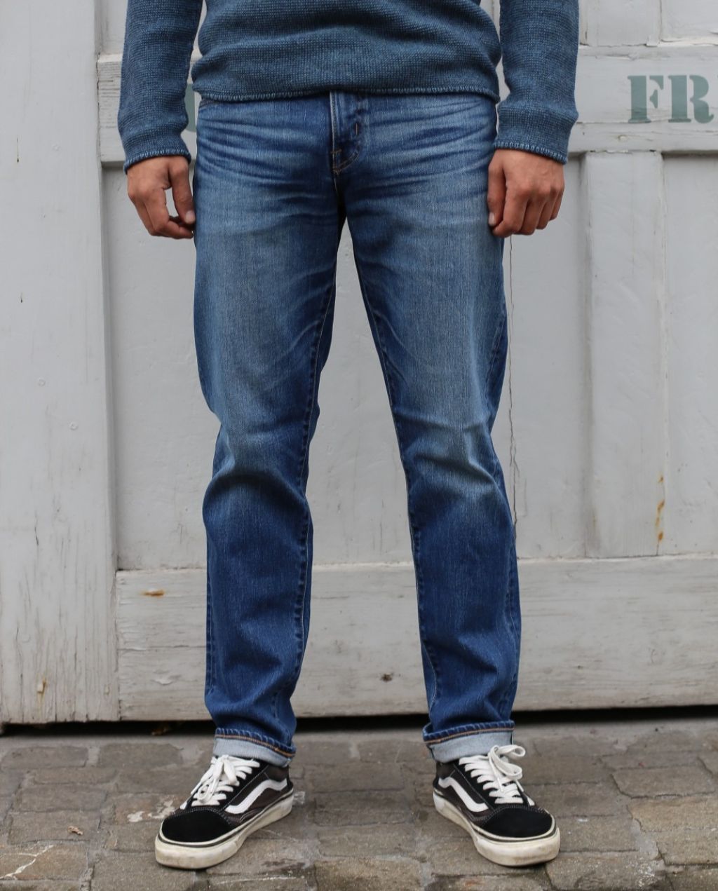 REGULAR TAPERED JEANS Blue - mid dark used