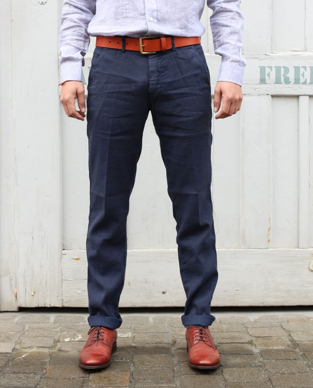 LEINEN CHINO TORINOSTYLE navy