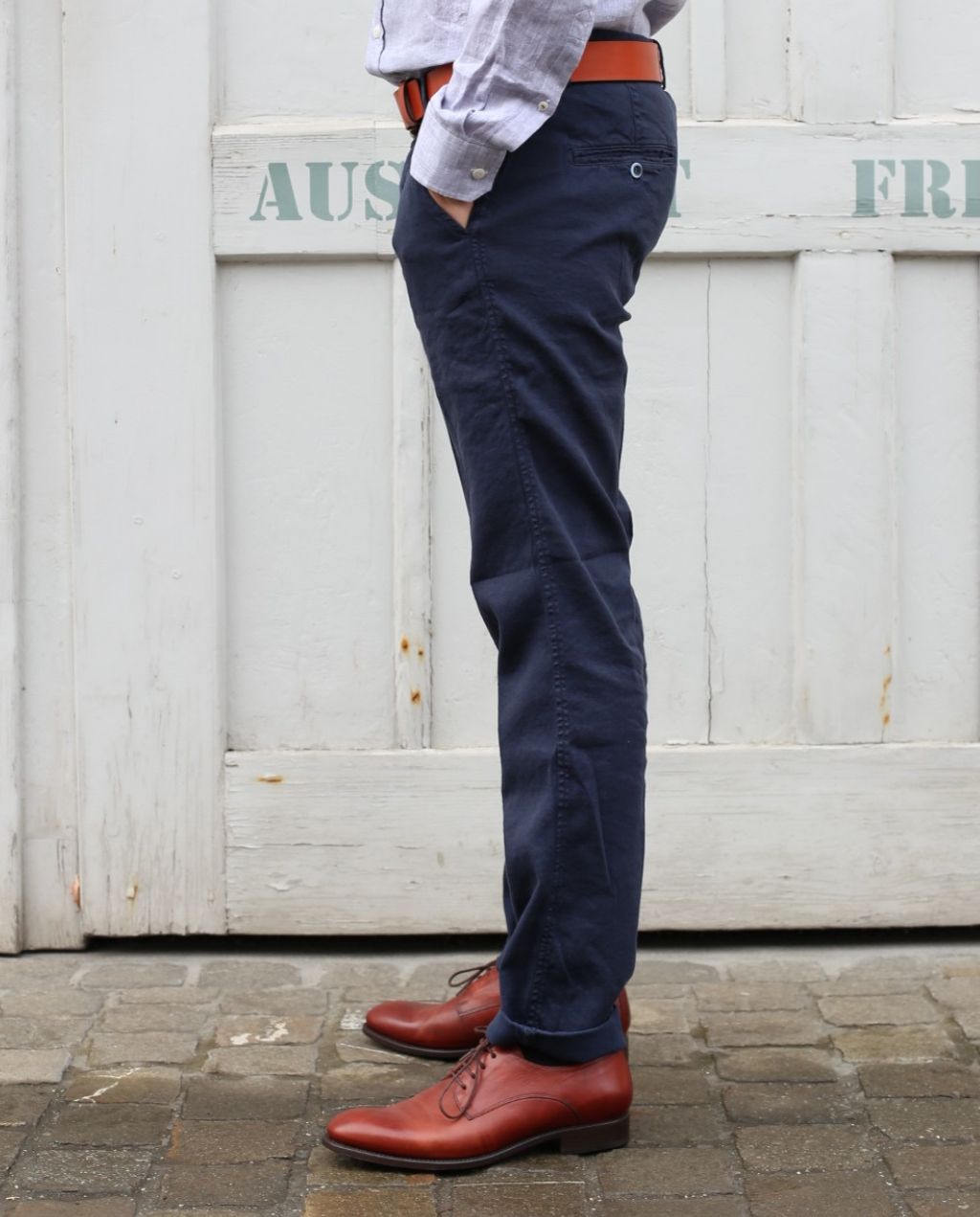 LEINEN CHINO TORINOSTYLE navy