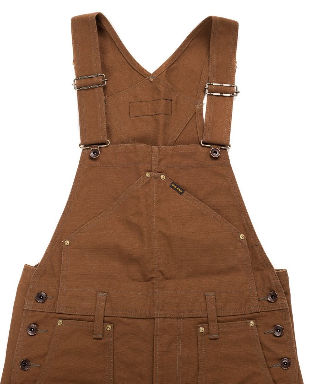 IH-806 17oz Duck Double Knee Overalls Brown