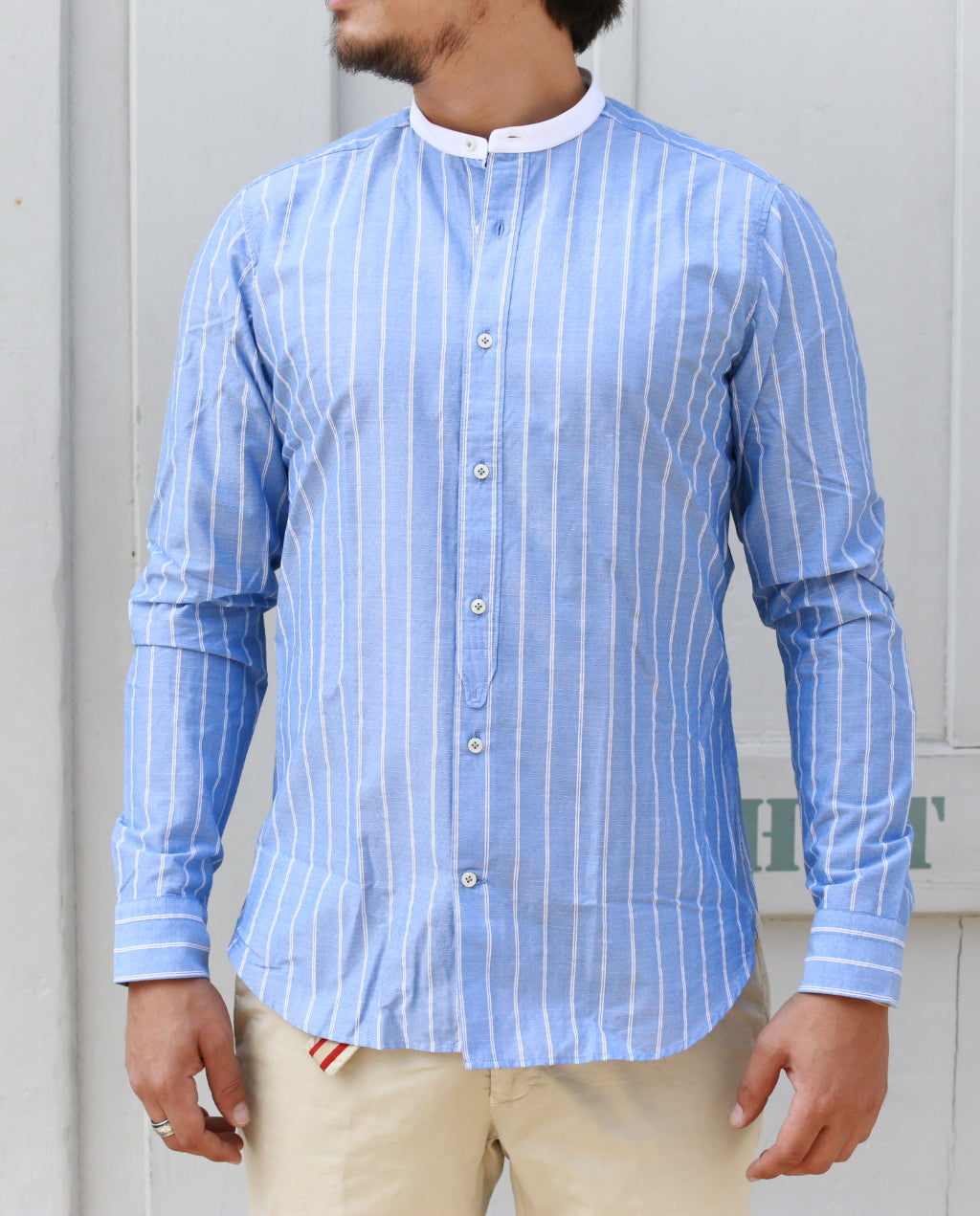 STRIPED SHIRT BLUE/WHITE slim fit