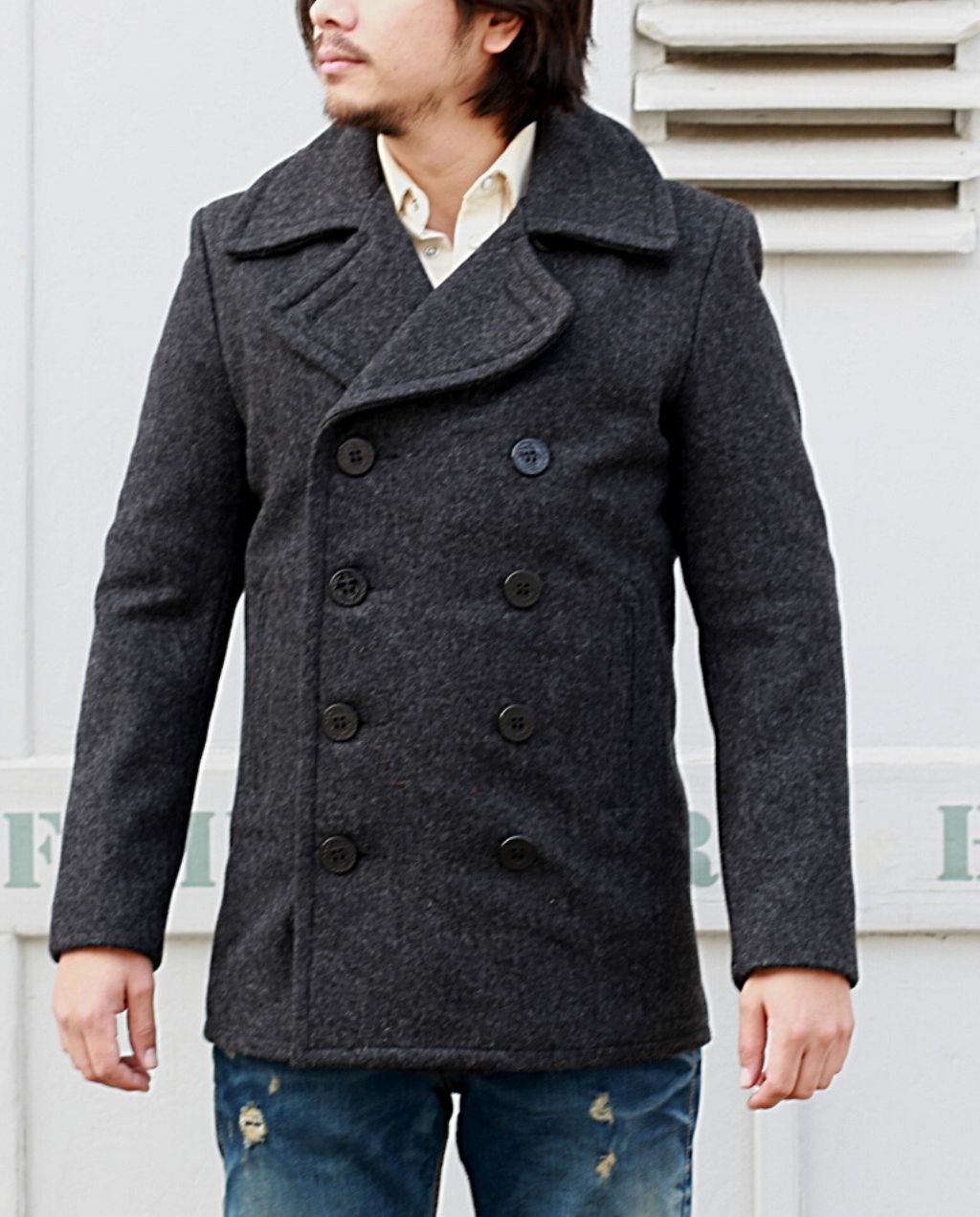 PEA COAT751  dark oxford grey