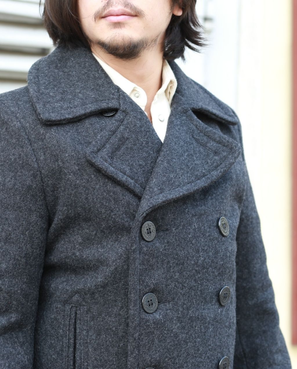 PEA COAT751  dark oxford grey