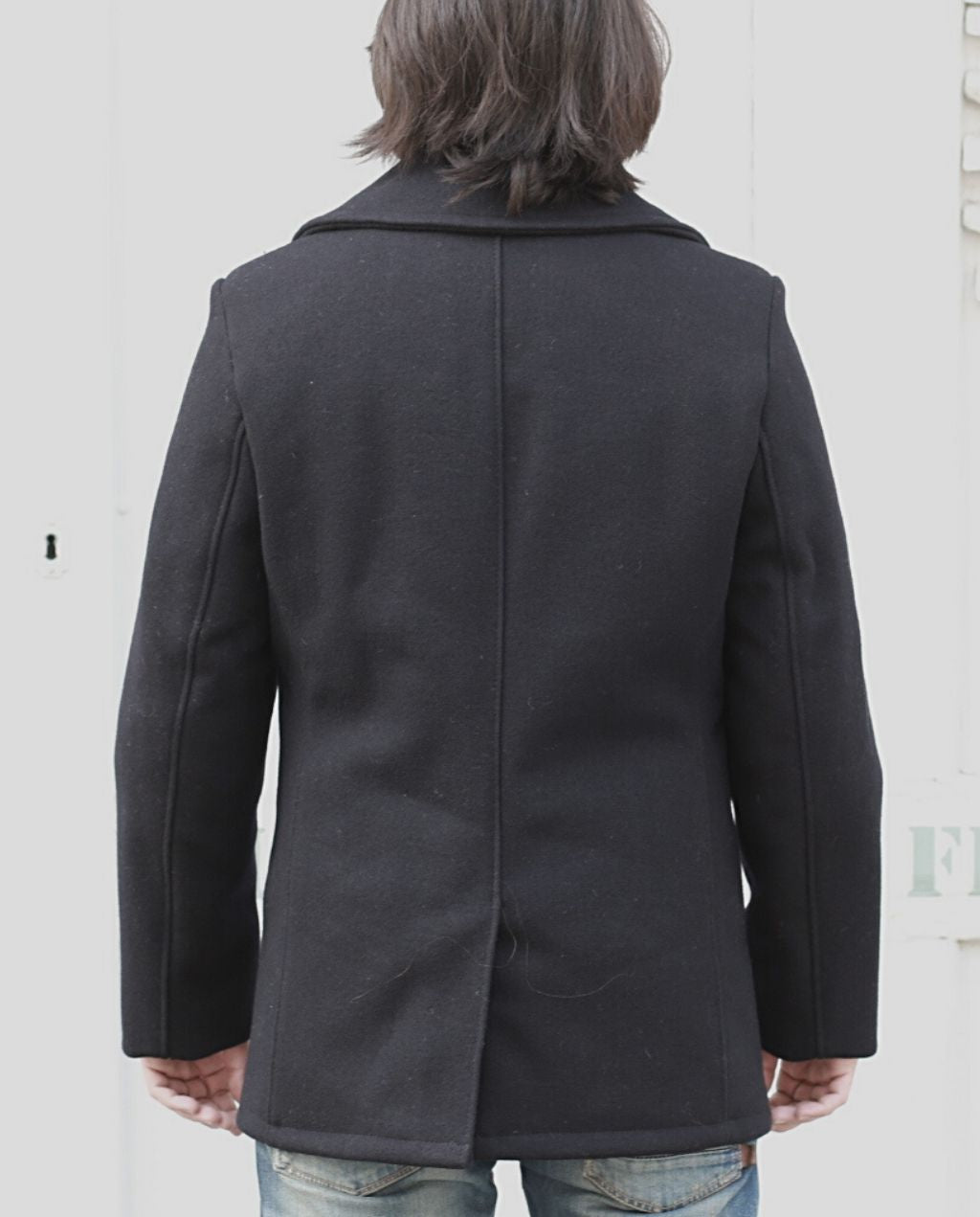 740 CLASSIC MELTON WOOL PEACOAT navy