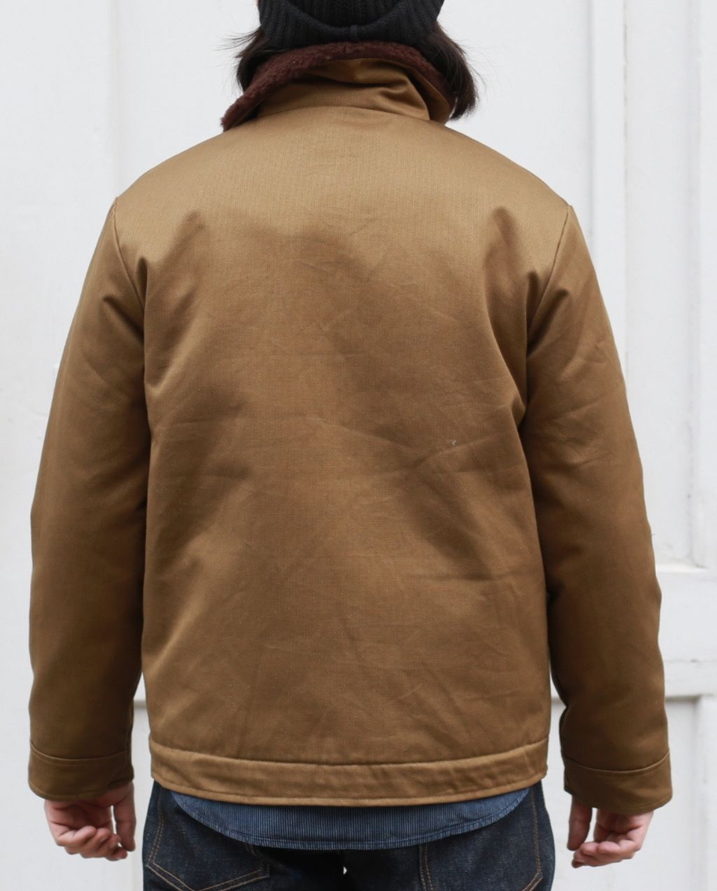 EAT DUST - DECK JACKET BEDFORD CORDS - oliv