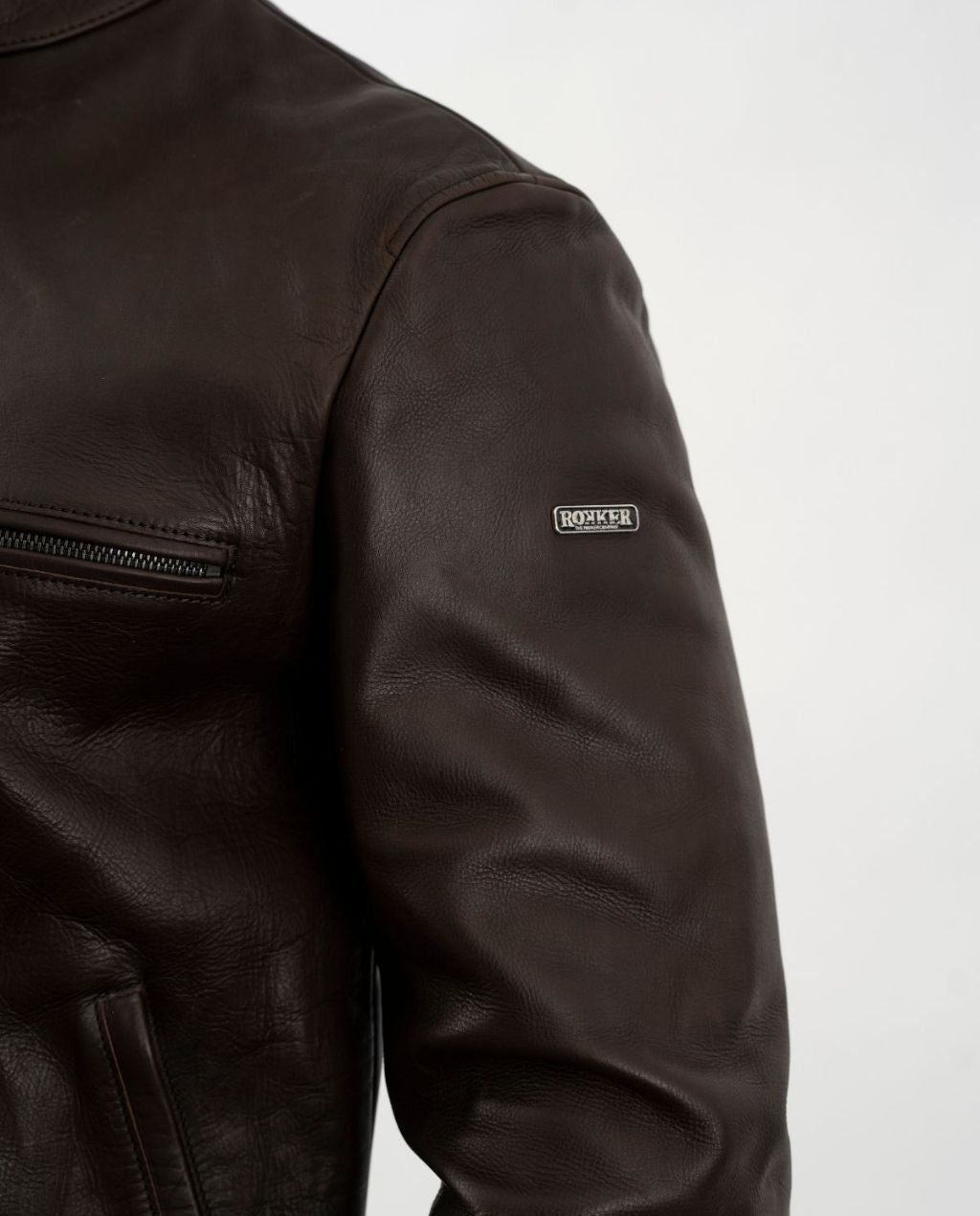 COMMANDER LEATHER JACKET BROWN