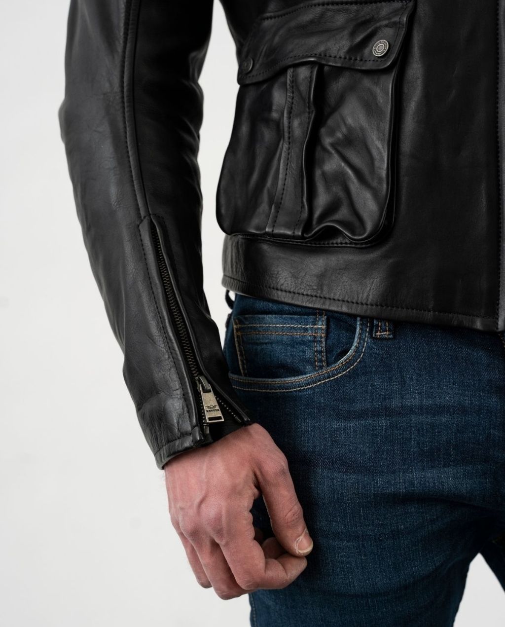 GOODWOOD LEATHER JACKET BLK