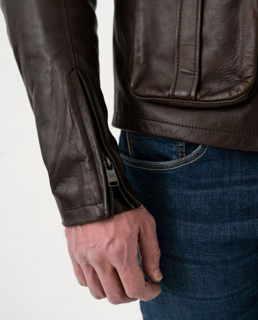 GOODWOOD LEATHER JACKET BROWN