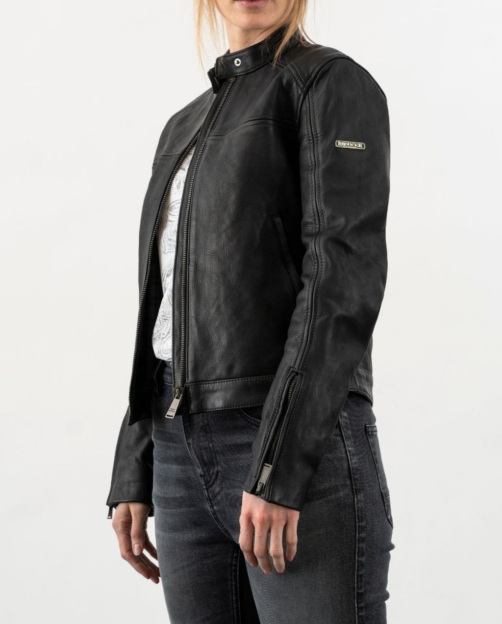GINGER LEATHER JACKET BLK