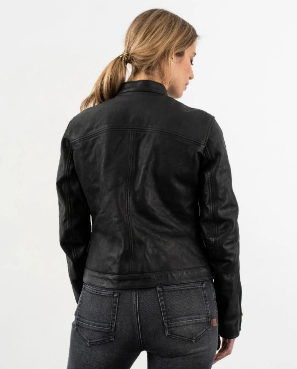 GINGER LEATHER JACKET BLK