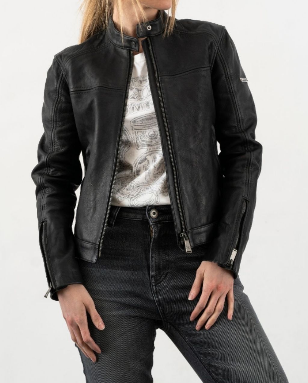 GINGER LEATHER JACKET BLK