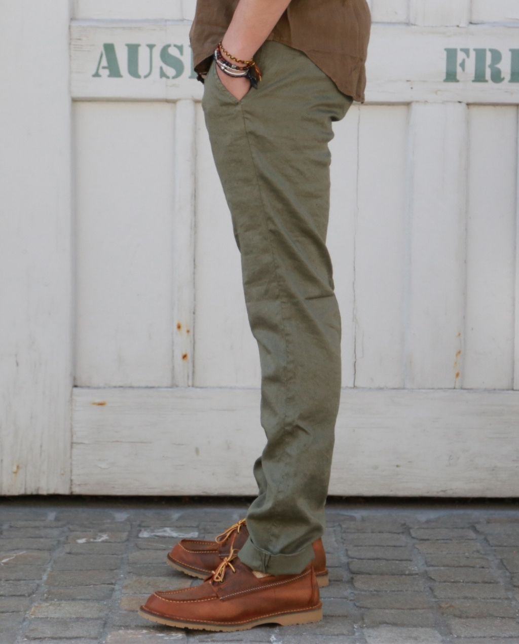 LEINEN CHINO TORINOSTYLE olive