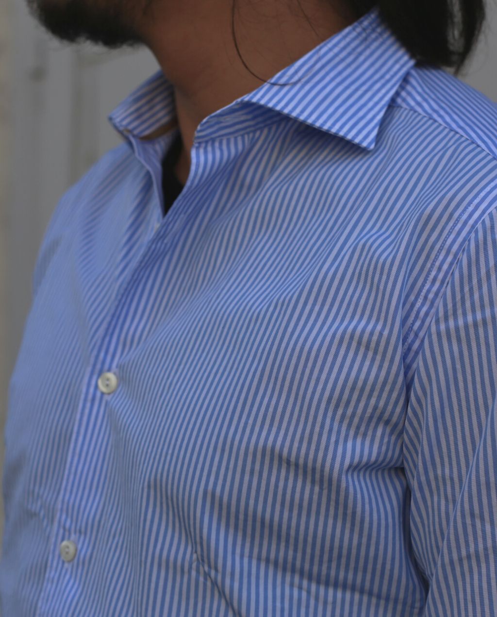 HEMD blue white stripe