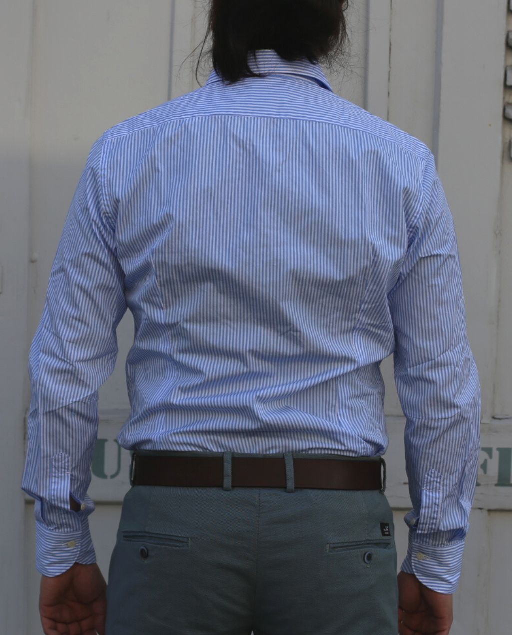 HEMD blue white stripe