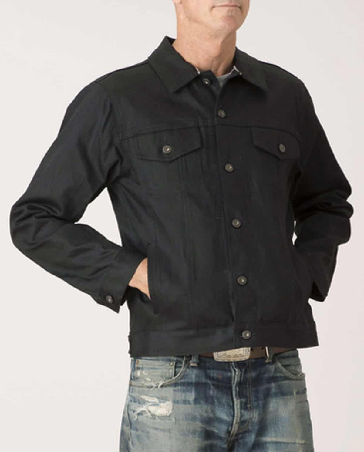 BLACK JEANS JACKET JAPANESE DENIM