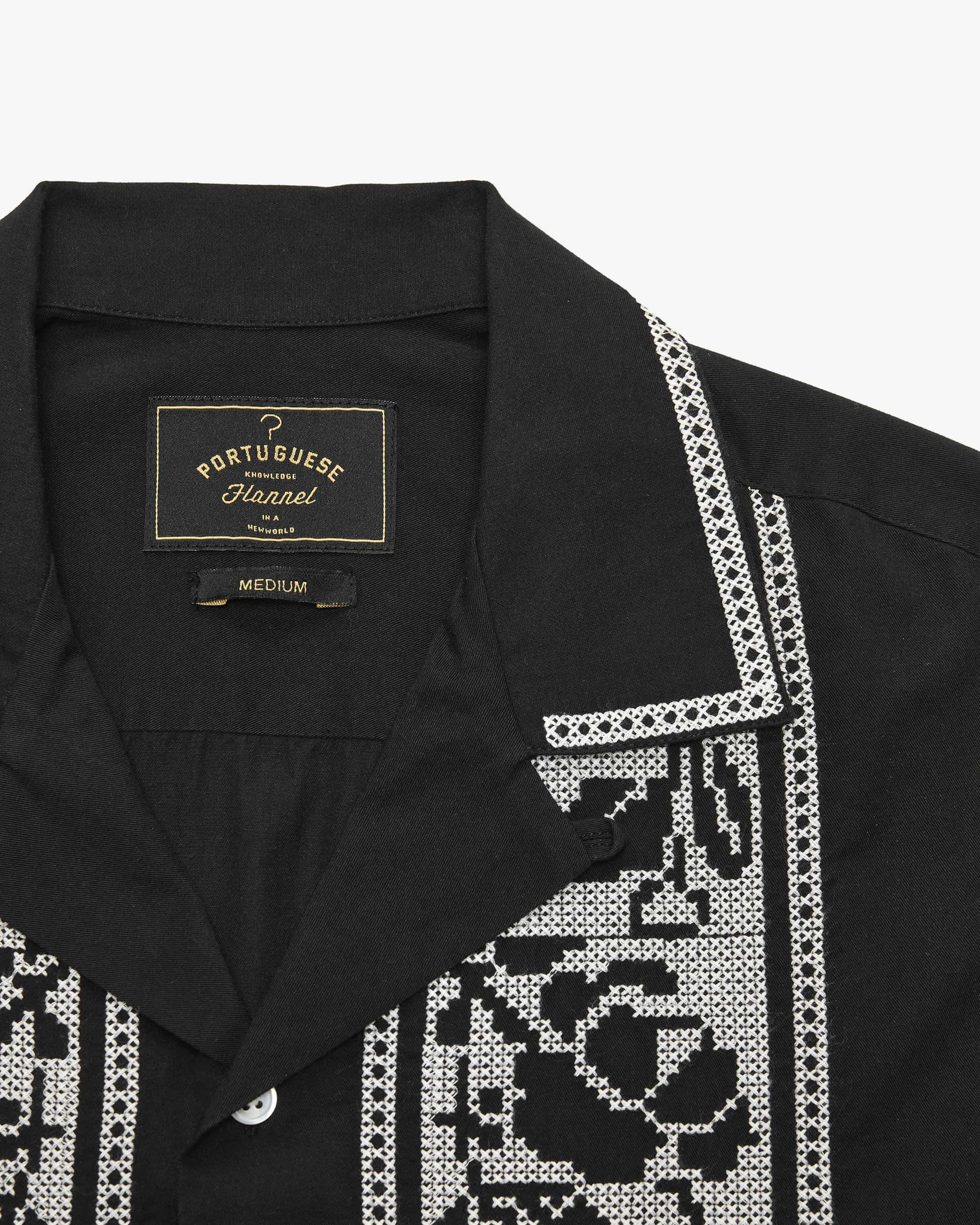 Hemd Bowlingkragen - Black