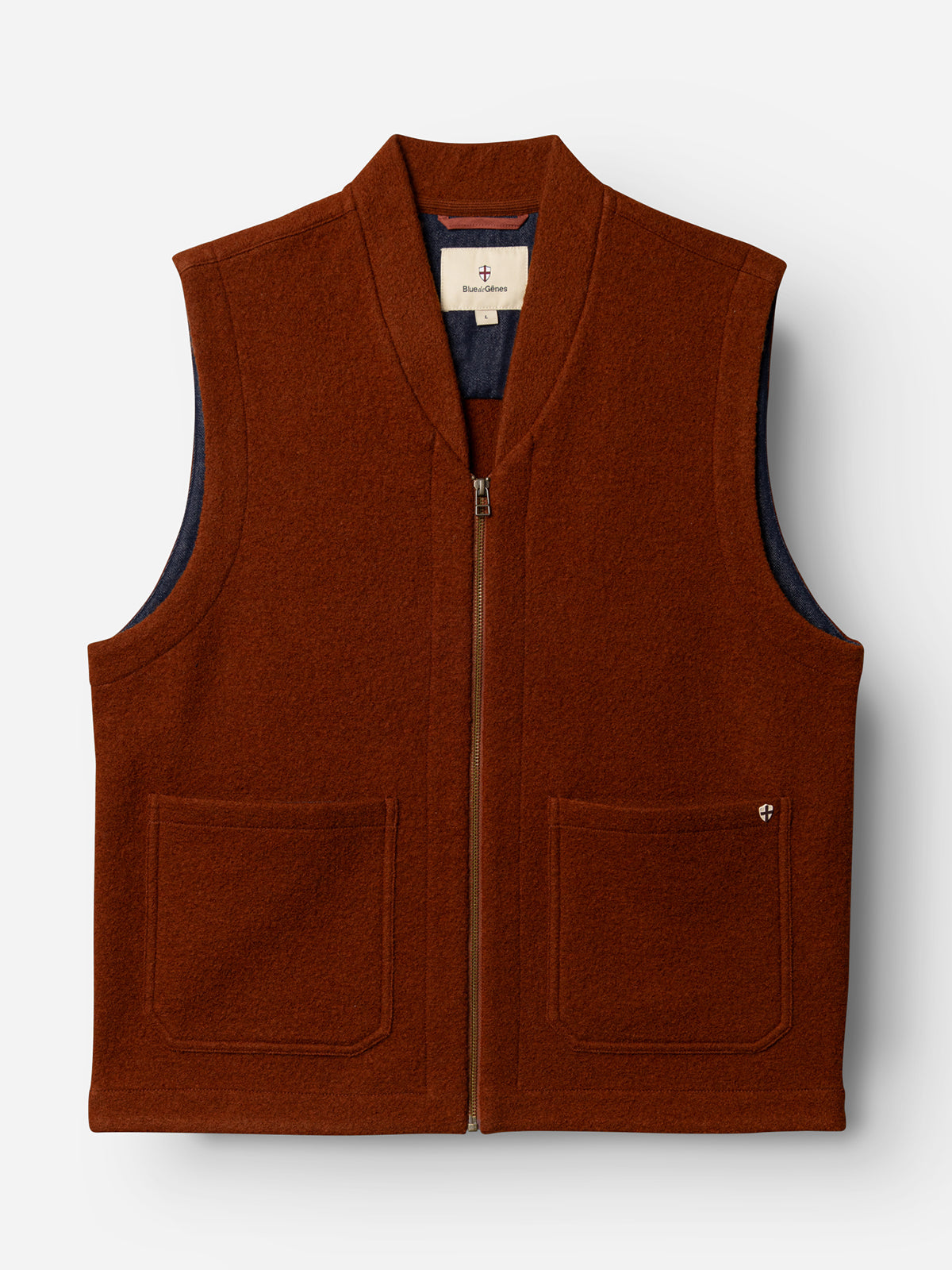 BGmudock Wool Waistcoat Ginger Bread Orange