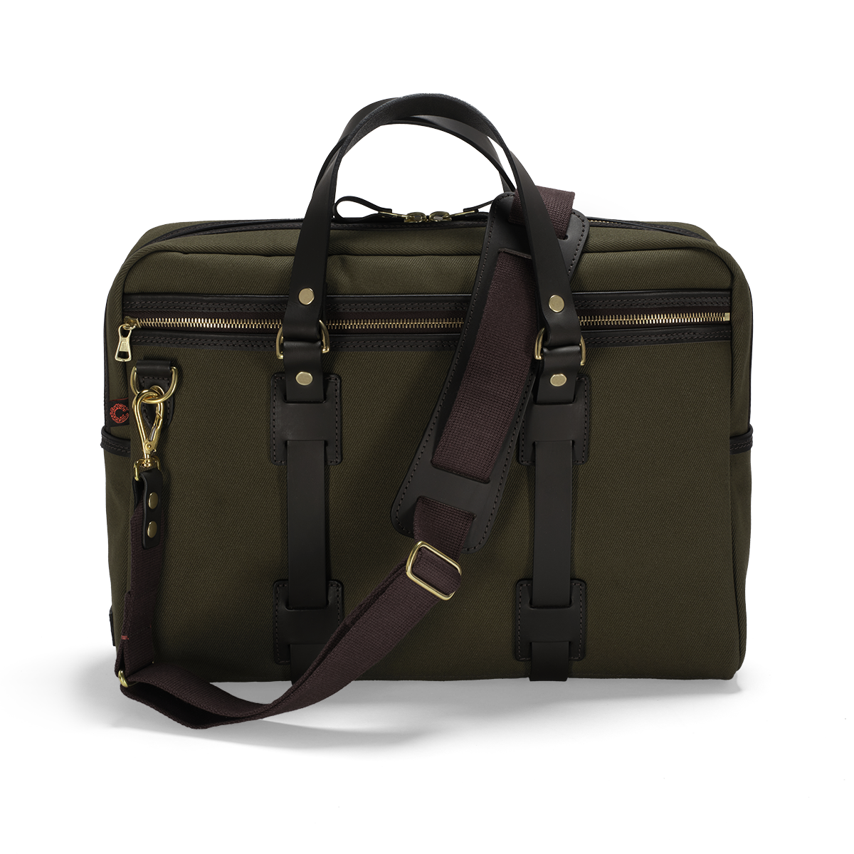 British Twill Laptop Bag - Olive