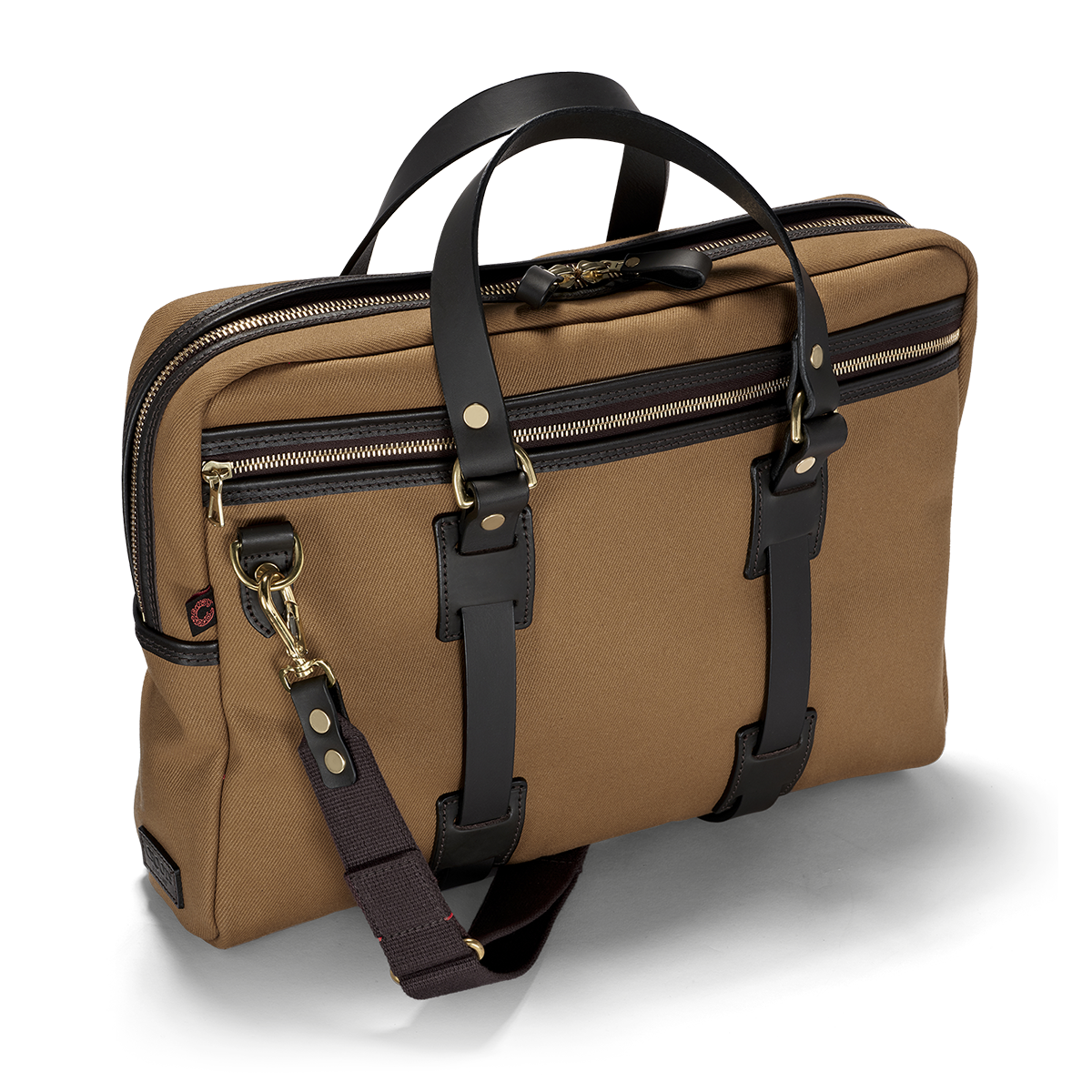 Laptoptasche aus britischem Twill - TAN